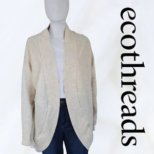 Ecothreads | Ladies' Open Front Cardigan | Tan | NWT
